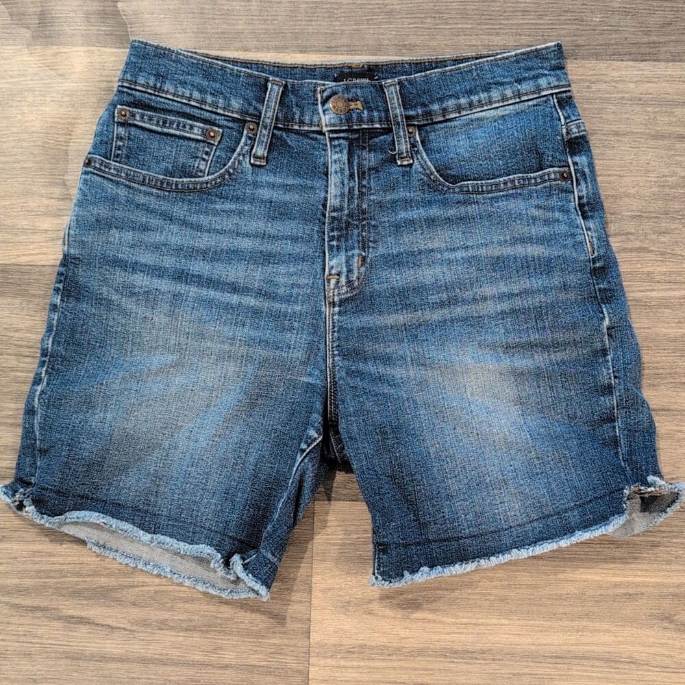J.CREW Cut Off Denim Shorts Blue Medium Wash 5-Pocket Women's Size 26